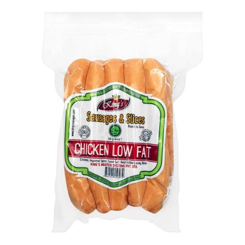 King's Chicken Low Fat Sausages, 5 Pieces, 340g