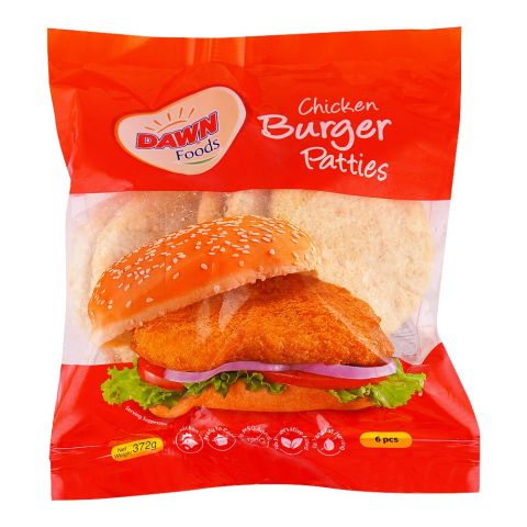 Dawn Chicken Burger Patties, 6-Pack, 372g