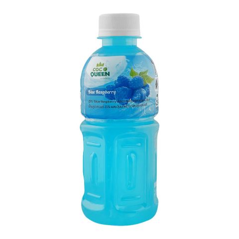 Coco Queen Nata De Coco Blue Raspberry Juice, 320ml