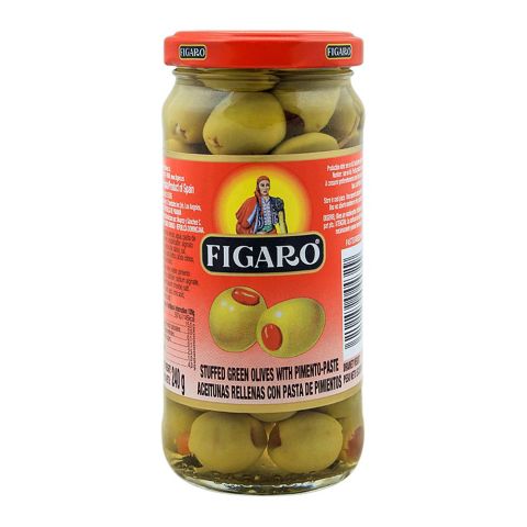 Figaro Stuffed Green Olives With Pimento Paste, 240g