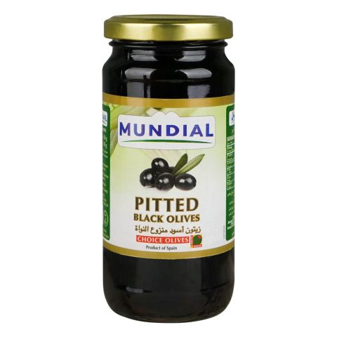 Mundial Pitted Black Olives, 230g