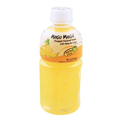 Mogu Mogu Pineapple Flavored Drink, With Nata De Coco, 320ml