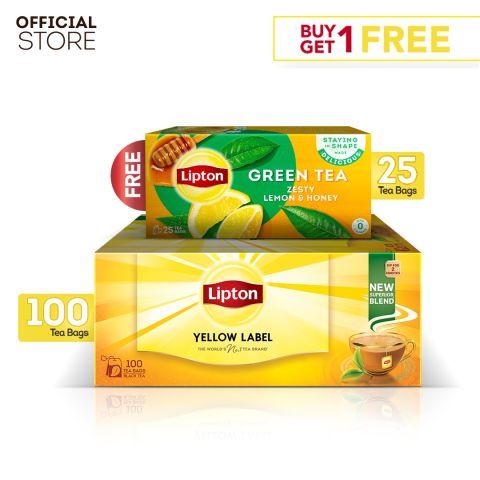 Lipton Yellow Label Black Tea 100 Bags - New Superior Taste - Chai Chahiye