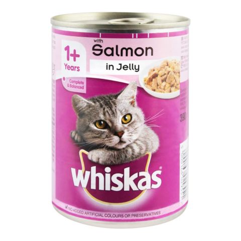 Whiskas Salmon In Jelly Cat Food, Tin, 390g