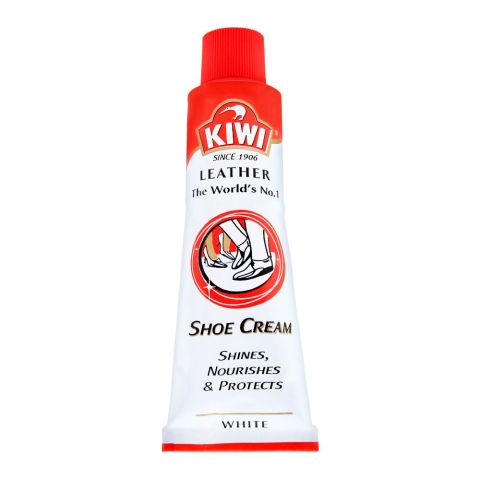 Kiwi Shoe Cream Tube, White, 45ml