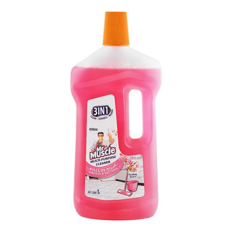 Mr. Muscle Multi-Purpose Cleaner Floral Scent, 3-In-1, 1 Liter