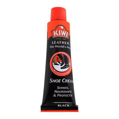 Kiwi Shoe Cream Tube, Black, 45ml