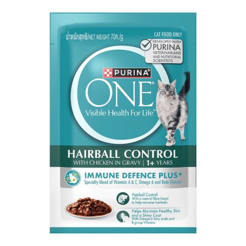 Purina One Hairball Control Chicken Pouch, 70g