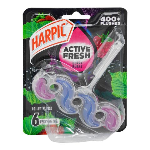 Harpic Active Fresh Berry Burst Toilet Block, 6-Pack