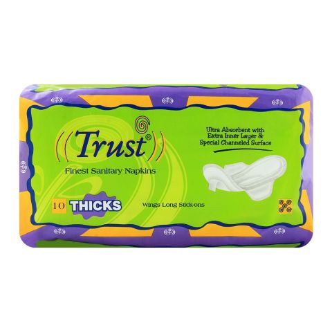 Trust Wings Long Stick-ons Thicks Napkins 10-Pack