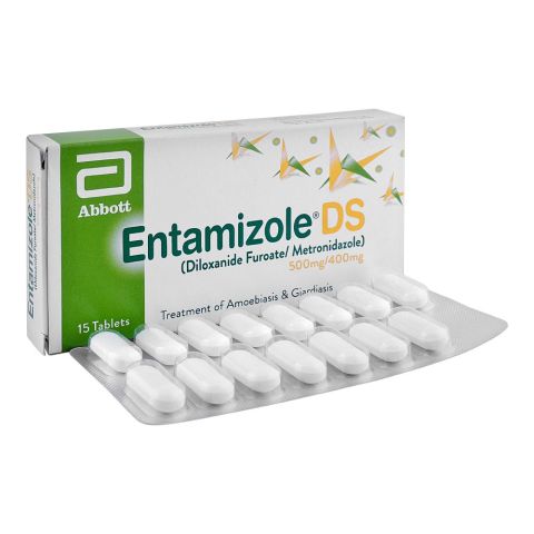 Abbott Entamizole DS Tablet, 500mg/400mg, 15-Pack