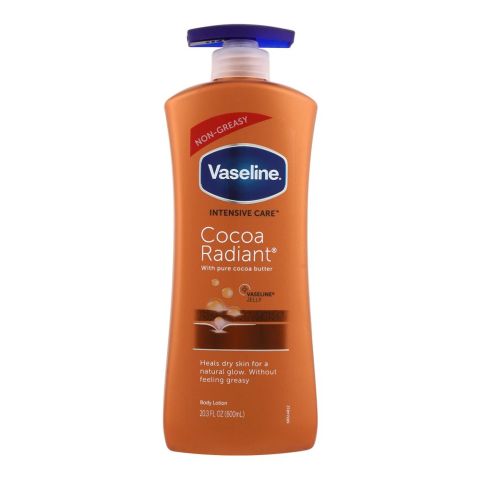 Vaseline Intensive Care Cocoa Radiant Body Lotion, Pump, 600ml