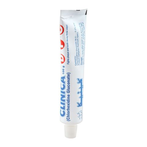 Clinica Anti Plaque Toothpaste, Chlorhexidine Gluconate, 100g