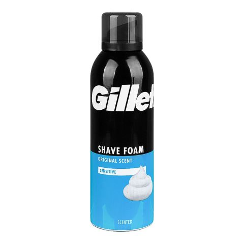 Gillette Original Scented Sensitive Shave Foam, 200ml