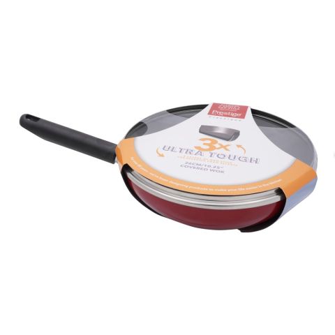 Prestige Classique Ultra Tough Non-Stick Covered Wok, 10.25 Inches, 20978