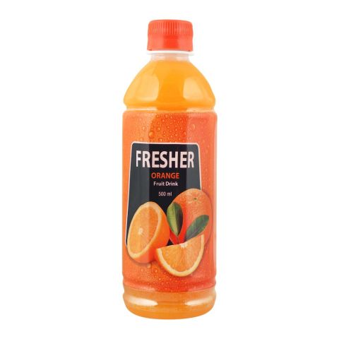 Fresher Orange Fruit Drink, 500ml, Bottle