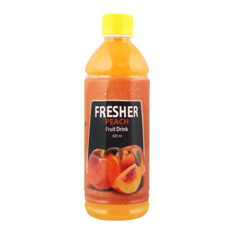 Fresher Peach Fruit Drink, 500ml, Bottle