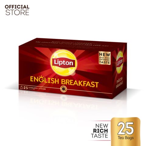 Lipton English Breakfast Tea Bags, 25-Pack