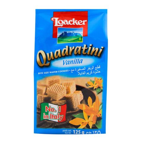 Loacker Quadratini Vanilla Wafer 125gm