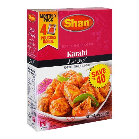 Shan Karahi Recipe Masala, 60g x 4