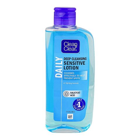 Clean & Clear Deep Cleansing Sensitive Skin Lotion, 200ml
