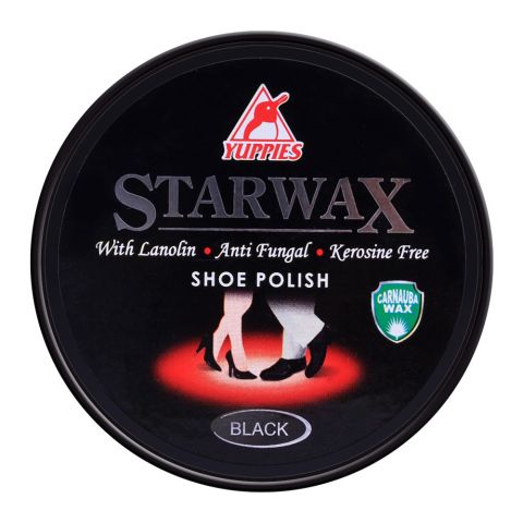 Yuppies Star Wax Shoe Polish Black 48ml