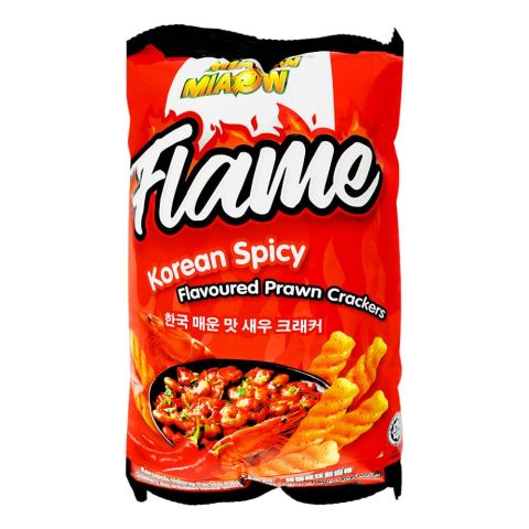 Miaow Miaow Flame Korean Spicy Prawn Crackers, 50g