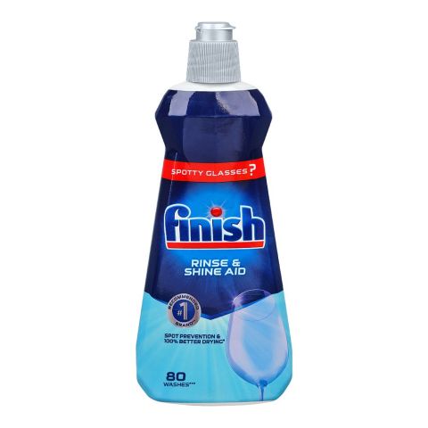 Finish Rinse & Shine Aid Dishwasher, For Drier Glasses and Spot, 400ml