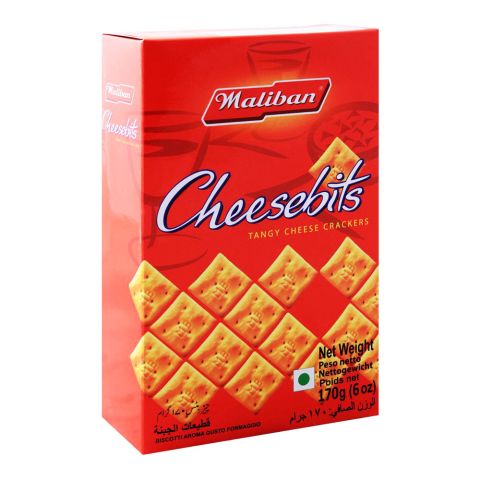 Maliban Cheesebits Tangy Cheese Crackers, 170g