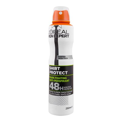 L'Oreal Paris Men Expert Shirt Protect Mark Frightening Anti-Perspirant Deodorant Spray, 250ml