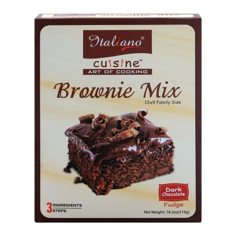 Italiano Brownie Mix, Dark Chocolate Fudge, 519g