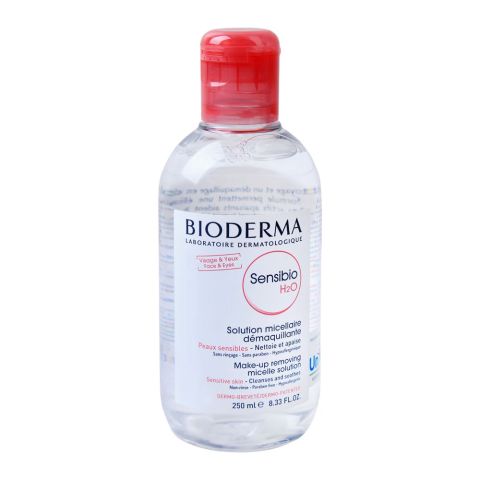 Bioderma Sensibio H2O Make-up Removing Micelle Solution, Sensitive Skin, Paraben Free, 250ml