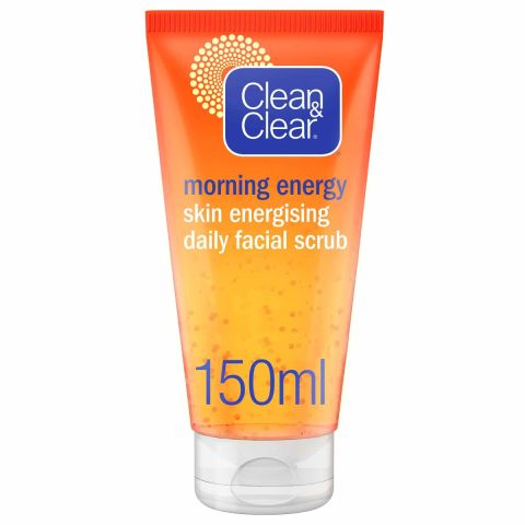 Clean & Clear Morning Energy Shine Control Daily Facial Scrub, Oil-Free, 150ml