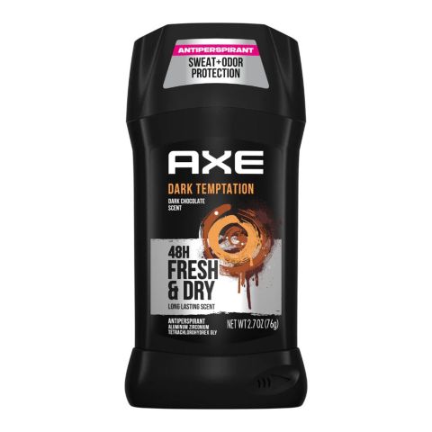 Axe Dark Temptation All-Day Dry Antiperspirant Deodorant Stick, 48 Hours Lasting, Sweat & Odor Protection, 76g