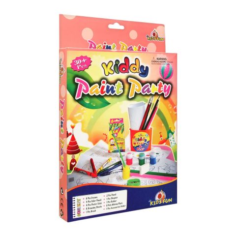 Kids Fun Kiddy Paint Party Set, 30+ Pieces