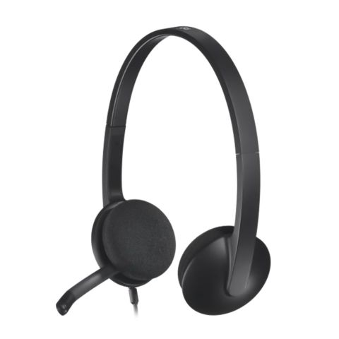 Logitech USB Computer Headset, Black H340, 981-000477