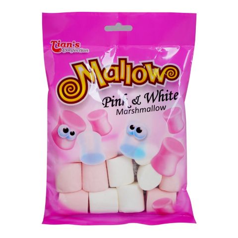 Tian's Mallow Pink & White, Marshmallow, 100g