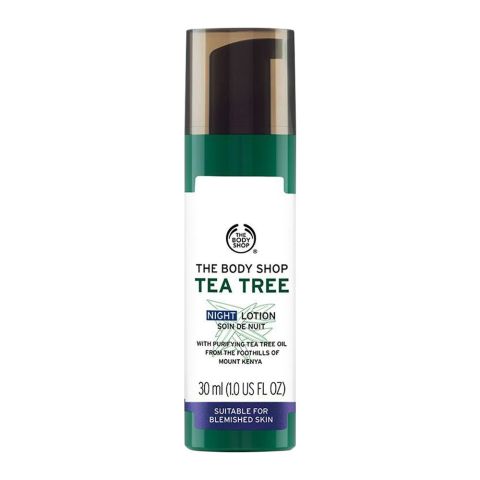 The Body Shop Tea Tree Night Lotion, Suitable for Blemished Skin, 30ml