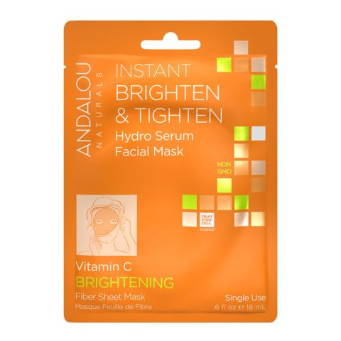 Andalou Instant Brighten & Tighten Hydro Serum Facial Mask 18ml