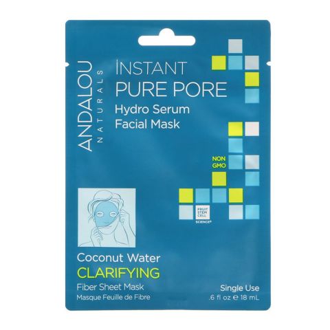 Andalou Naturals Instant Pure Pore Hydro Serum Facial Mask, 18ml