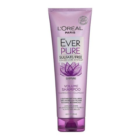 L'Oreal Paris Ever Pure Lotus Volume Shampoo, Sulfate Free, 250ml