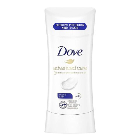 Dove Advanced Care 48H Original Clean Deodorant Stick, For Women, 74g