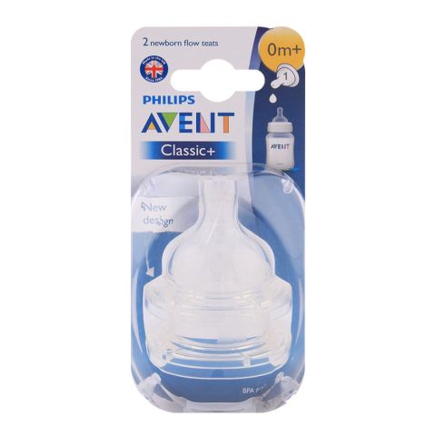 Avent Classic Silicone Teat 2-Pack 3m+ - SCF631/27