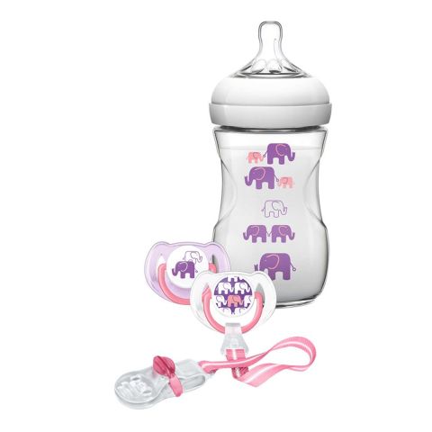 Avent Natural Elephant Design Feeding Gift Set, 1m+, SCD628/13