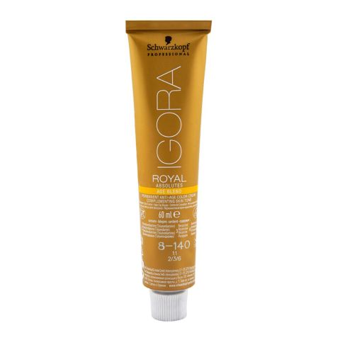 Schwarzkopf Igora Royal Absolutes Age Blend Hair Color 8-140 Light Blonde Cendre Beige