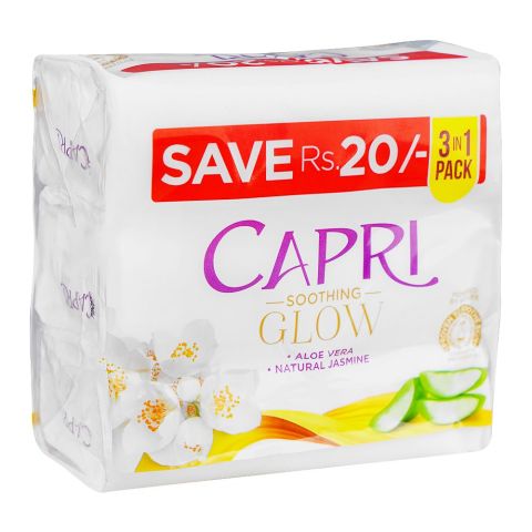 Capri Glow Jasmine White Soap, 3x120g