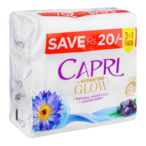 Capri Glow Water Lilly Blue Soap, 3x120g