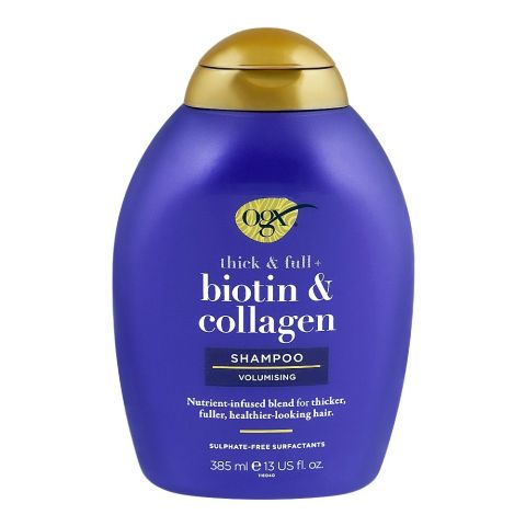 OGX Thick & Full + Biotin & Collagen Shampoo, Sulfate Free, 385ml