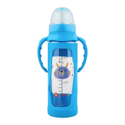 Shield Baby Glass Feeder With Silicone Protector, 240ml