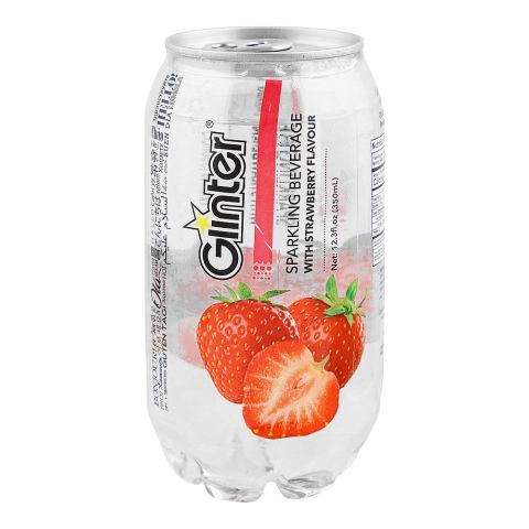 Glinter Strawberry Sparkling Drink Can, 350ml